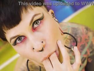 Inked Bad Hotty POV Screwed Raw – Nipp Play, Gagging Blow job, Booty Slapping & Large Facial Finish