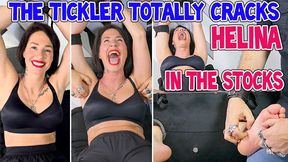 THE TICKLER TOTALLY CRACKS HELINA IN THE STOCKS - HD WMV
