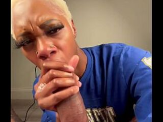 Hawt Black With Wang Sucking Lips Gets Mouth Drilled And Giant Facial