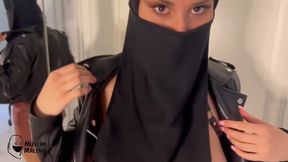 Hijabi I Læder Modtog Mange Cum Pa Nikab