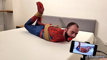 Edgard Spiderman tied up and gagged | Behind the Scenes