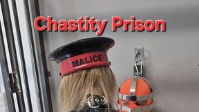 Muse locked in chastity in the House of Malice Prison