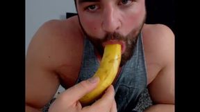 Alec Ha Sucks a Banana