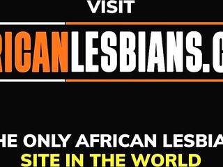 Amateur Afro ebony co workers begin discussing lesbo sex