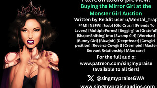 Buying the Mirror Girl at the Monster Girl Auction erotic audio preview -Performed by Singmypraise