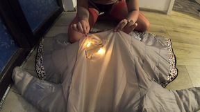 milfycalla- i burned my glossy puffer jacket after i was face fucked
