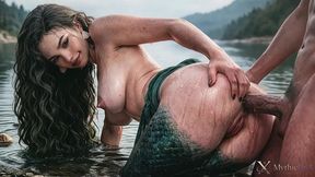 a seductive mermaid cosplayer seduced me while i was fishing... she gave me a blowjob and let me fuck her in every hole!!