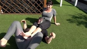MISTRESS LILY DUPONT : SPANKED AFTER SCISSORHOLD