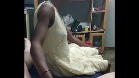 Black girl gives Nice handjob while wife suck my dick with pleasure