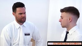 SayUncleNetwork.com - Sexy Mormon elder jerking off horny twink till cum explosion