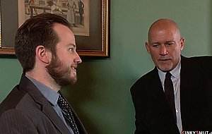 Elder boss fucks tied busty employee