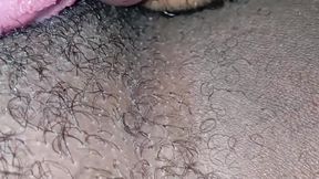 Sucking the sweaty pussy of the married believer after the service