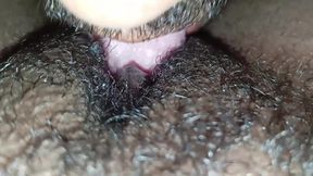 Sucking the sweaty pussy of the married believer after the service