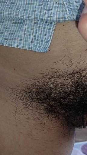 Captivating moment from &quot;Amateur mom doing yoga naked, hairy pussy, big ass, big tits. Amateur massage with vibrator naked&quot;