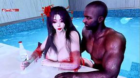 Lustful pool Booty Render from Another World - 3D Animation Hentai