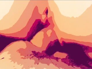 COMIC TOON - Teen Sliding Down on Stepdads LARGE ROD