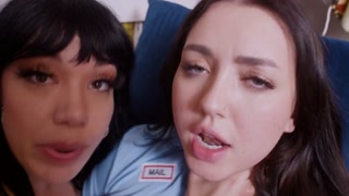 DELIVER US YOUR PACKAGE! Girls Gone Postal - Uniform Cosplay POV SEX with Lydia Love