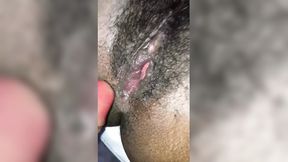 Riding raw throating huge thick cock&#x1F346; in sleeve while wrapped tight in protection