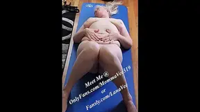 Hot MILF flexes big natural tits in naked yoga