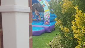 Spying The Neighbours Bouncing Butt Crack