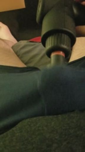 Massager makes me cum thru boxers - hands free - toes curl