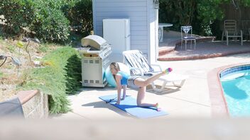 Lily Glee in Benchpressing the Neighbor