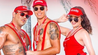 Horny Life Guards Tag Team Hunk Russian Stranger - Draven Navarro, Aliya Brynn, Tony Sting