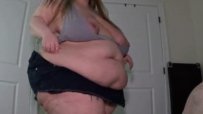 SSBBW Bent Over Belly Jiggles