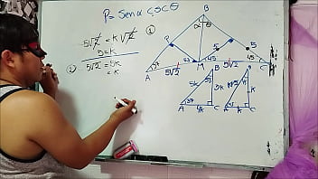 Sexy MILF teaches trigonometry with solo doggystyle exercises