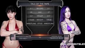 Delightful Sheena Rose and Charlotte Sartre at evolved fights clip