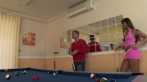 simony diamond loses at pool but wins a double penetration from her buddies