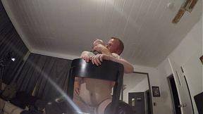 Skinny slut Moxie gags on cock while getting her ass pounded POV