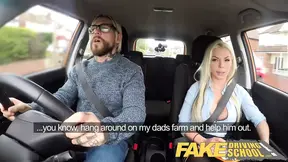 Fake Driving School Busty blonde is cum hungry on test