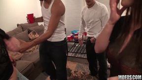 Real Slut Party - Slutty Erin Marxxx &amp; Genevieve Drop the Football Strategy &amp; Start to Suck Balls