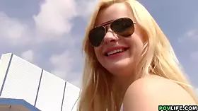 Povlife - charlyse angel  enjoys a hard cock in her throat