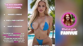 Hot AI-Generated Blonde Babes - Photo Collection | Pool Party