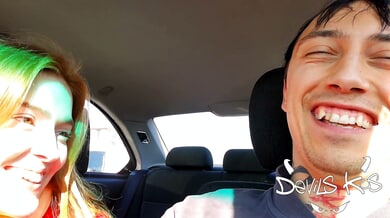 Porn stars off-duty exploring a European city between shoots