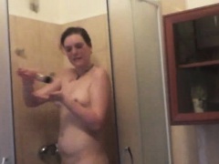 Backstage shower with sexy czech teens