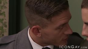 Bisexual guys Alexander Gustavo and Sam Truitt is extremely horny while fucking