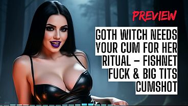 Goth Witch Needs Your Cum For Her Ritual &ndash_ Fishnet Fuck &amp_ Big Tits Cumshot ASMR HFO JOI Erotic Audio 4 Men