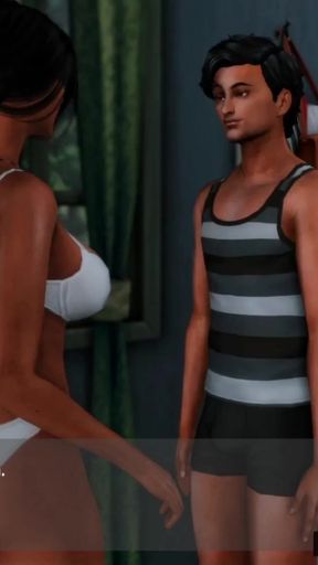 Arun Helping Indian Stepmom Bra Hook And Kissing Her   Clip 1