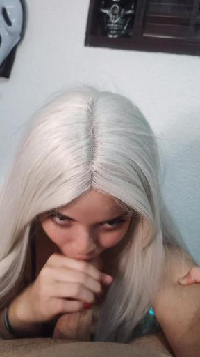 Taboo Spell Wellington Lost Control in the Intense Blowjob and Came in the Witch's Mouth