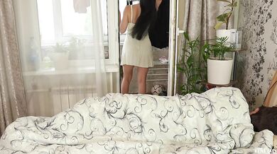 Russian stepsister deepthroats my cock till her mouth overflows