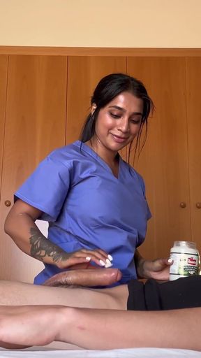 Big Ass Nurse Lets Her Patient Cum in Her Ass When the Doctor Leaves- Yasmina Khan