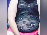 feminine cunt boi takes bigger and bigger cocks before cumming hard