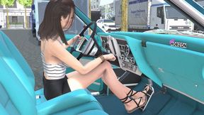 Oldsmobile Tornado Cranking Template - Charlotte in Lace Up Flip Flops 1080p