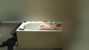 Lying in the bathtub and relaxing 2
