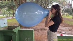 Katie Blows to Pop a Crystal 17" Tuf-Tex - Round 2