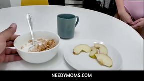 NeedyMoms  -  Teen Stepdaughter'_s Breakfast With Stepdaddy-Aften Opal