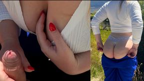 Risky Public Handjob On A Bench In The Great Outdoors